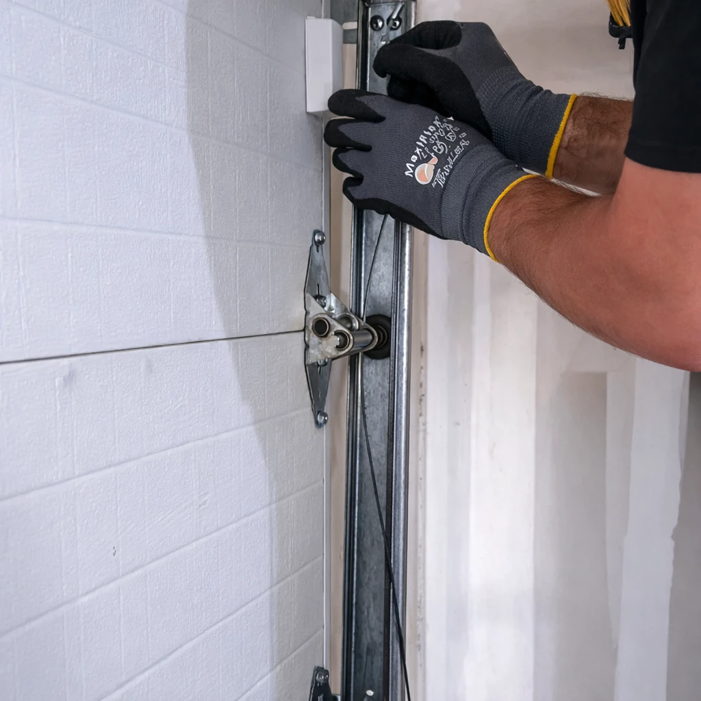 Garage door repair technician performing same-day service in Bountiful, Utah